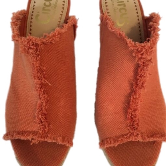 CIRCUS BY SAM EDELMAN Orange Wedge Sandals 6.5 - Picture 6 of 7